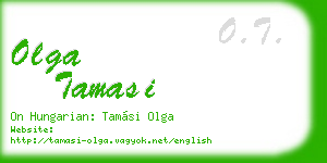 olga tamasi business card
