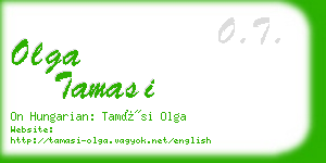 olga tamasi business card